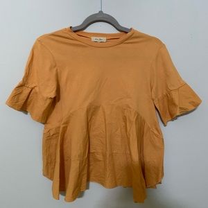 Yellow Peplum Top